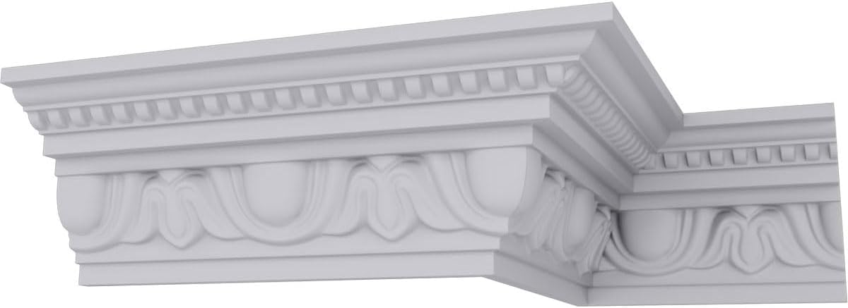 Ekena Millwork Endurathane Edinburgh Urethane Crown Moulding 4in H x 94.5in L - Lightweight, Durable, Factory Primed