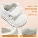 STQ KIDS Toddler Shoes for Boys Girls Wide Toe Box Kids Barefoot Shoe Zero Drop Unisex Baby First Walking Sneakers with Hook-and-Loop Non Slip White Toddler Size 5 (12-18 Months)