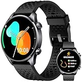 Zolovip スマートウォッチ GPS内蔵 【スマホなしでランニング記録】 1.43インチAMOLED高精細画面 Bluetooth通話機能 LINE/SNS通知 日本語説明書付き 3ATM防水 ランニングウォッチ 歩数計 睡眠管理 100+種類運動モード iPhone/Android対応 メンズ レディース 男女兼用 ブラック