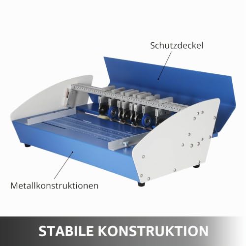VEVOR Neue Papierfalzmaschine SG-520E, elektrische Papierschneidemaschine aus Metall, 3-in-1, 520 mm, 85-400 g, Creaserpapier, Falten, ca. 14,5 kg, Rillen, Punktschneidefunktion