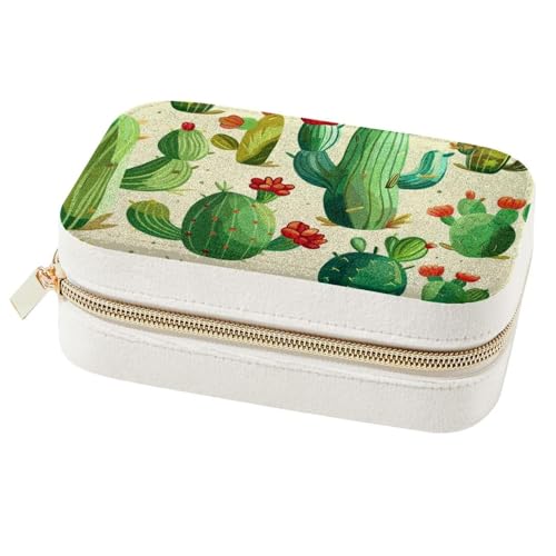 Boîte à bijoux portable cactus contre les colliers emmêlés