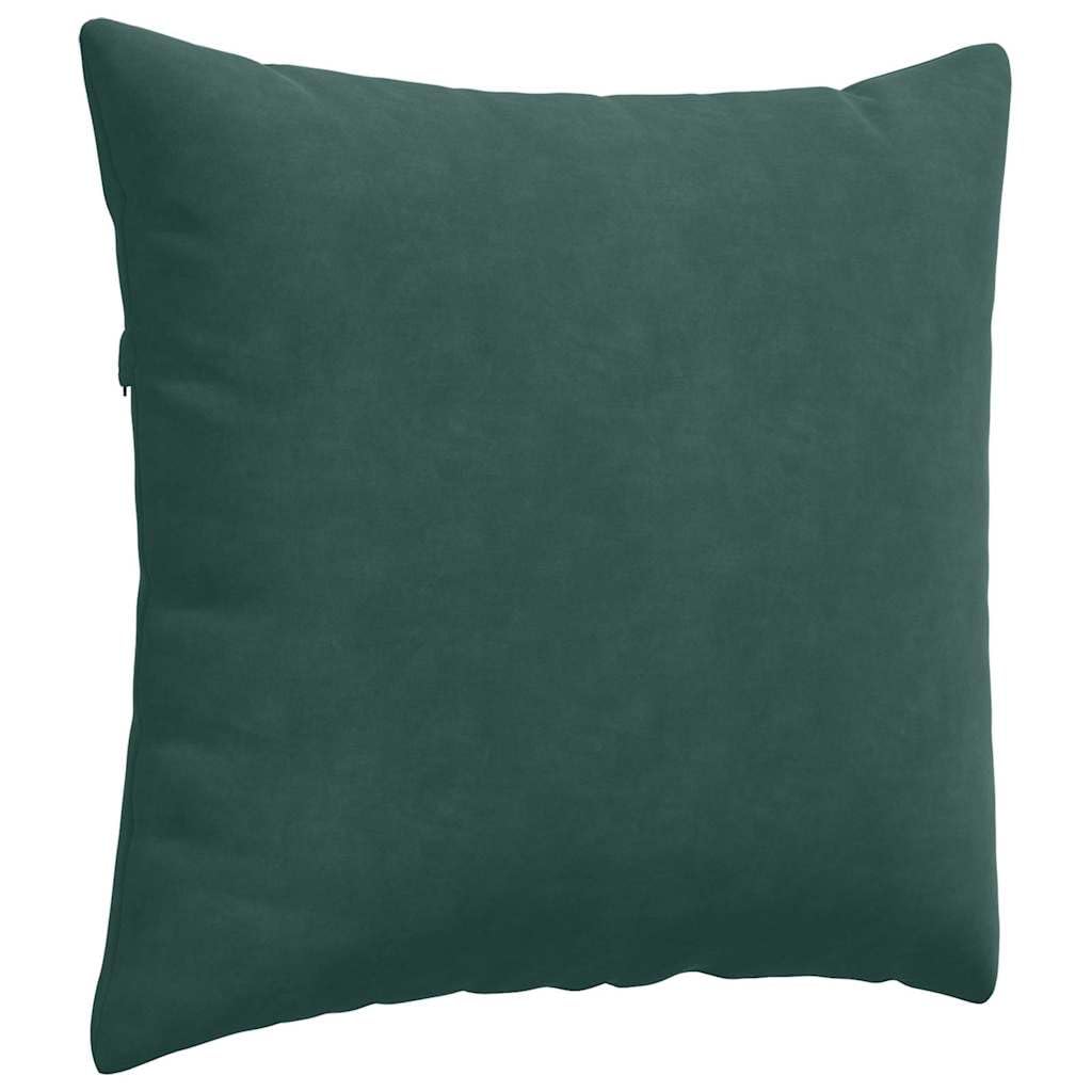 2er Set Sofakissen Dunkelgrün 45x45 cm aus Cordstoff