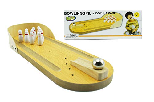 Toysery Mini Bowling Set,Wooden Tabletop Bowling Game Desk Toys Desktop Bowling Home Bowling #TOP5