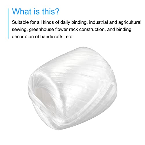 Meccanixity Polyester Nylon Plastic Rope Twine Household Bundled For Packing Gardening Craft,450M Total Length,White Pack Of 3 #TOP4