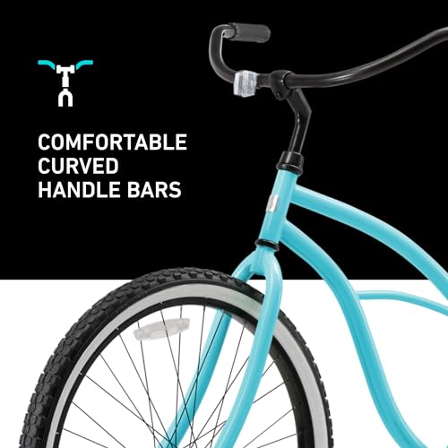 sixthreezero Around The Block Women's Beach Cruiser Bike, Hybrid Bicycle with Rear Rack