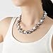 Beaded Pearl Necklace - Elegant Pearl Choker Necklaces for Women Fashion Jewelry Birthday Gift for Mom(Grey)