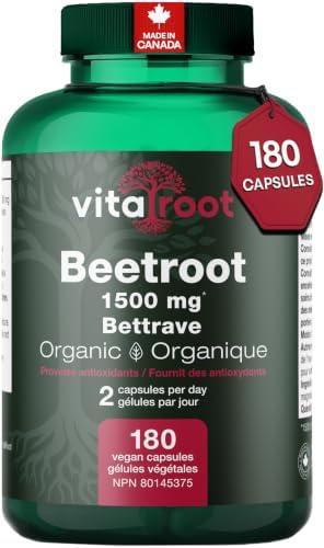 Organic Beetroot Per Serving of 2 Capsules – 180 Vegan Capsules |...