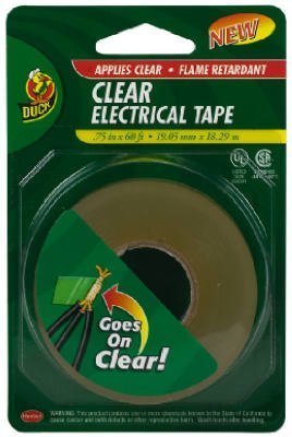 Duck 1016266 3/4-Inch-by-60-Feet Electrical Tape, Clear