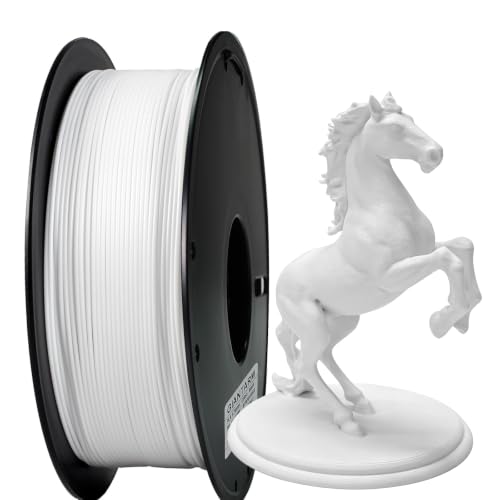 Image of GIANTARM 3D Printer Filament, 0.5kg White PLA Filament,1.75mm Dimension Accuracy + /- 0.03mm, 3D Printing Filament