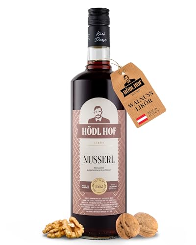 Hödl Hof Walnuss-Likör 1,0L I Hochwertiger Nusserl-Likör mit Walnüssen I Feinster...
