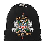 San Cristóbal y Nieves Emblema Nacional Gorro Punto Invierno Hombre Mujer Unisex Suave Lana Cálido Elástico Adulto Clásico Beanie Hat con Forro Grueso Cálido Regalo para Women Men Dad