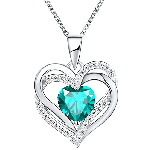 boya Necklaces Gifts for Women Forever Love 925 Sterling Silver Necklace, Anniversary Birthday Jewelry Gifts for Mom Wife Girlfriend