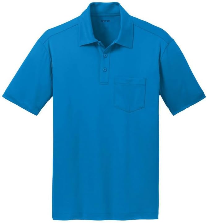 Men's Silk Touch Golf Polo's with Pocket in 9 Colors - Sizes XS-4XL