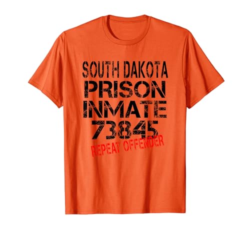 Halloween South Dakota Prisoner Party Costume Tshirt T-Shirt