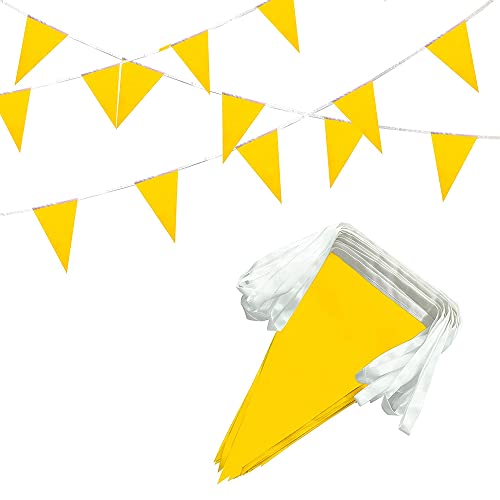 Miniatura 2 de Banderín Amarillo, Banderín Impermeable Con 40 Banderas, Banderines De Tela Reutilizables Para Jardín, Cumpleaños, Día De La Madre, Decoración De Fiesta
