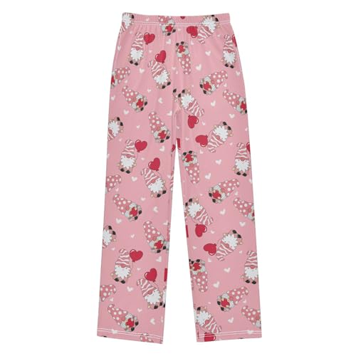 Gnome with Love Balloon Boys Long Pants Soft Trousers Elastic Waist Kids Lounge Bottoms with Pockets S-XL