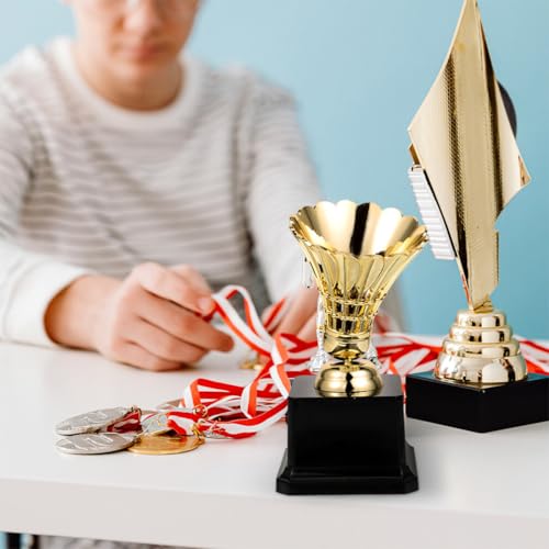 Toddmomy 2 Peças Copos De Troféu De Em Formato De Badminton Troféu De Plástico Primeiro Lugar Venced