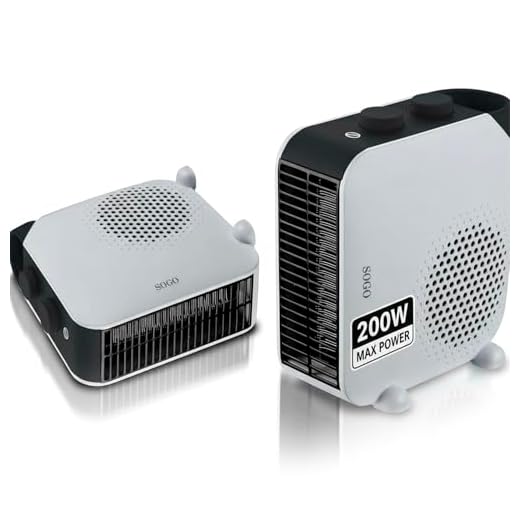 SOGO Calefactor pequeño bajo consumo y calentamiento rápido - Termoventilador Horizontal y vertical, ideal calefactor baño, 2000w Blanco (SS-18325)