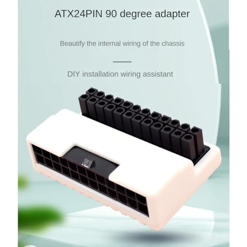Pawlickio ATX 24-stifts 90° Nätadapter för Moderkort, Svart