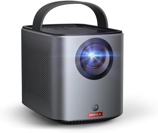 NEBULA Mars 3 Air GTV Projector - Netflix Officially Licensed, 400 ANSI-Lumen Brightness, Native 1080P, Dolby Digital Sound,150-Inch Picture, Built-In Battery for 2.5 Hours of Playtime Anywhere.