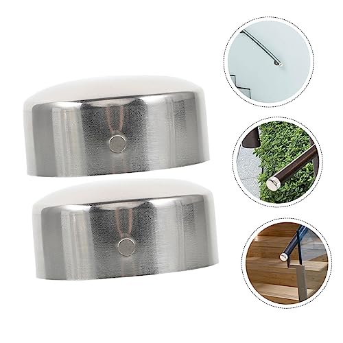 OSALADI 2Pcs 45Mm Handrail End Caps for Stair Railings Banister Ends Caps Metal Trim Covers for Outdoor and Indoor Staircase Decoration - Image 3