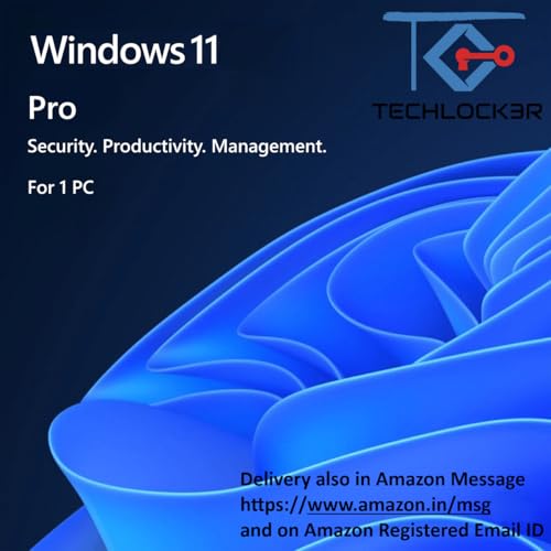 TECHLOCKER Win 11 Pro Online Retail License Key Email Bind (1 Users/PC, Lifetime Validity) 32/64 Bit | Unlimited Updates & Reinstallations | Quick Email Delivery |