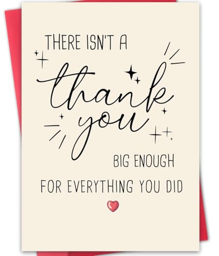 Funny Thank You Card, Thank You Card for Men Women, Thank You Gifts Card for Teacher Boss, Happy Appreciation Card for Him Her
