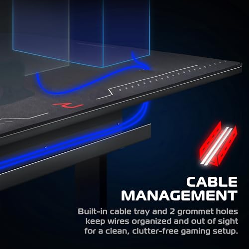 Image of Respawn 1048 Gaming Desk, 48 Inch Computer Desk with Cable Management