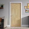 30 in. x 80 in. 6 Panel Hollow Core Oak Finished PVC Composite Interior Door Slab