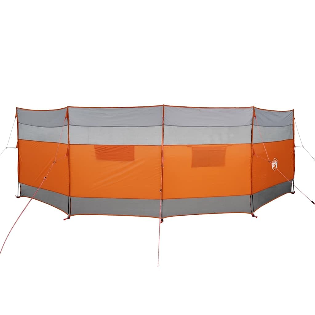 vidaXL Brise-​Vent de Camping Gris et Orange 510x153 cm imperméable, Brise-​Vent de Plage, Brise-​Vent de Camping-​Car, Brise-​Vent de Tente