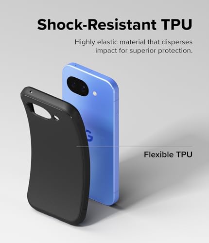 Image of Ringke Onyx for Google Pixel 10a [Anti-Fingerprint Texture] Slim Shockproof Protective Cover with Precise Camera Cutouts & Non-Slip Side Grip Case Back Cover - Black