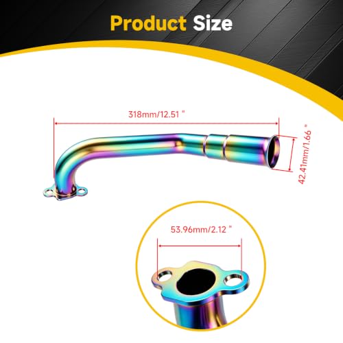 Image of HIAORS 212 Exhaust Pipe Trumpet Kit for Predator 212cc Mini Bike Go Kart
