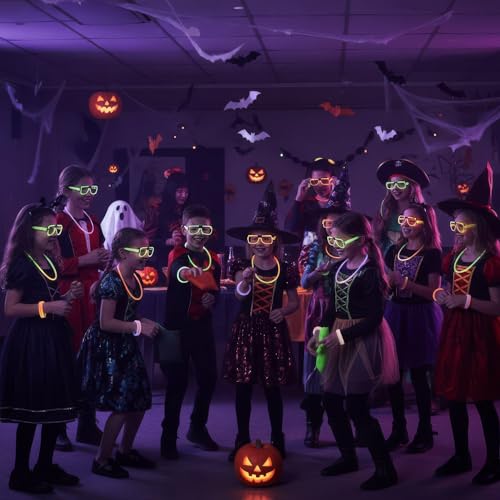 HENBRANDT 1x Glow Stick Party Pack 42 Pieces - Premium Multicolour Neon Light Accessories for Kids Teens Adults Parties Festivals Raves Birthdays Nighttime Events