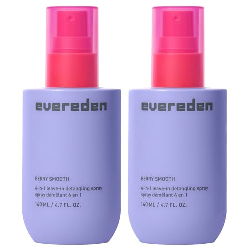 Evereden Kids Detangler Spray: 4-in-1 Leave-In Hair Spray | Detangle, Moisturize & Strengthen| Easily Tackle Even the Toughest Knots | Clean & Vegan All types of Hair Product for Kids | Pack of 2