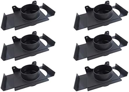 Taytools 278673 Set of 6 Each 4" Blast Gate Wall Mounting Bracket Anti Clog Self Cleaning ABS 4" OD for Dus…