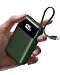 INIU 45W Power Bank, Ultra Klein 20000mAh Powerbank mit Integriertem USB C Kabel, Schnellladen Externe Handyakkus für Camping, Wandern, Outdoor Aktivitäten, Festival Nutzung, Grün