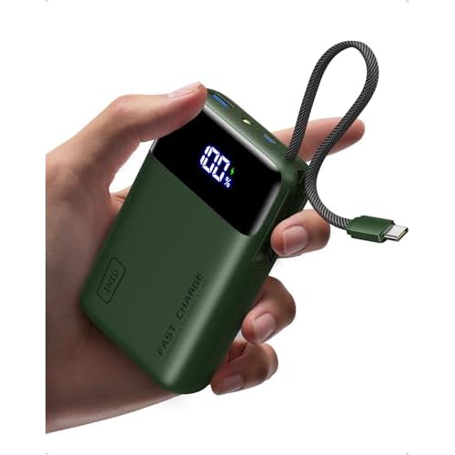 INIU 45W Portable Charger, Smallest 20000mAh Power Bank with Build in USB-C Cable, Fast Charging USB C in&Out Battery Pack, Travel Phone Charger for iPhone 17 16 15 Air Samsung S25 S24 Googl