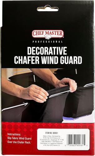 4-Pack Chafer Wind Guard Cover for Chafing Dish - Flame Retardant Fabric Screen for Food Warmers - Chafing Dish Wind Guard - Breeze Protection & Heat Retention for Catering, Parties, Buffets - 90081 - Thumbnail 7