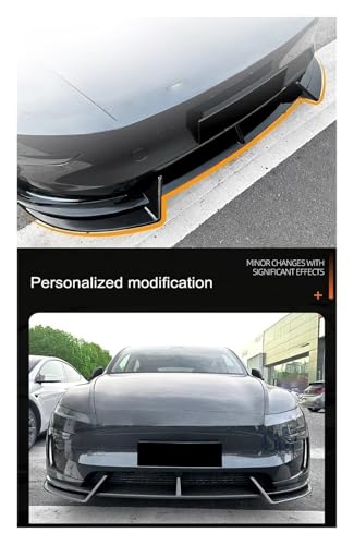Cubierta de pala frontal tipo fibra de carbono para parachoques de Tesla Model Y Juniper 6