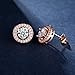 Stud Earrings 18K Rose Gold Plated Cubic Zirconia CZ Halo Ear Stud Hypoallergenic for Women with Sensitive Ears Jewelry Gift