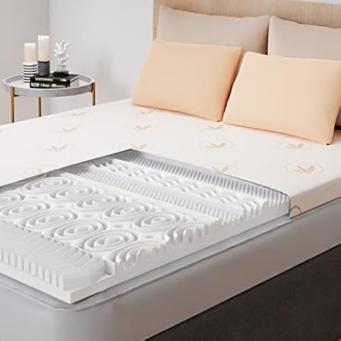 PurSens Sobrecolchón de 90 x 190 cm con memoria de forma y funda de bambú Cover