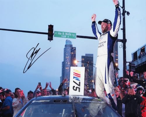 AUTOGRAPHED 2023 Shane Van Gisbergen #91 Trackhouse CHICAGO STREET RACE WIN (Victory Celebration) SVG Signed 8x10 Inch NASCAR Glossy Photo with COA
