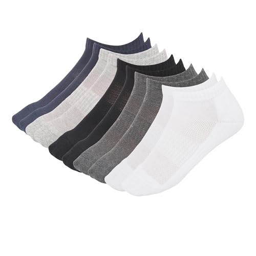 Image of Women Cotton No Show Mesh Socks Low Cut Breathable Reinforced Double Layer Cushioned Seamless Ribbed Instep Firm Grip