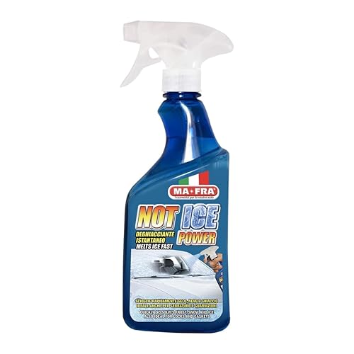Ma-Fra Not Ice Power, Deghiacciante Liquido ad Effetto Immediato, Facile e Veloce da Utilizzare, Adatto per Ogni Genere di Vetro e Cristallo Auto, Non Unge, Scioglie Ghiaccio e Neve, Formato 500ml
