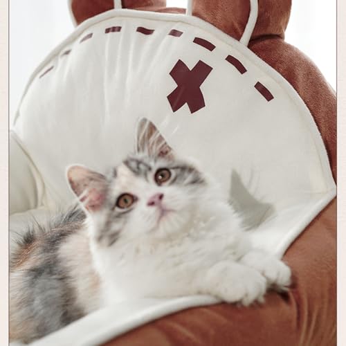 Rjrjc Haustier- Schlafsofa, 62 x 46, 5 x 46 cm, warm, waschbar, weich, bequem, rutschfest, leicht zu reinigen, für Katzen und Hunde-6
