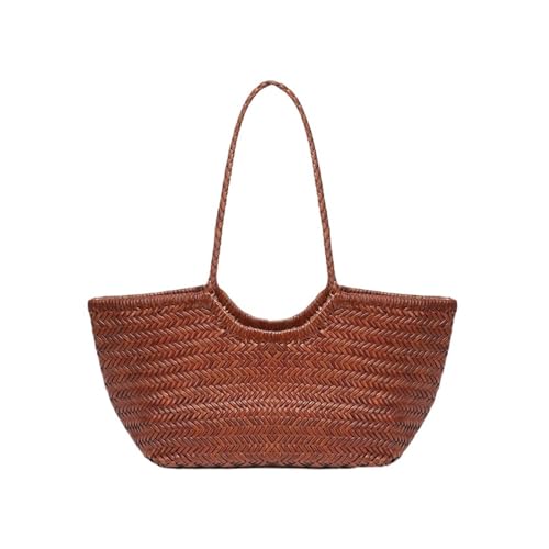 Bolso Tote Retro de Cuero Trenzado para Mujer miniatura 1