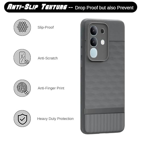 Image of Shockproof Case for Vivo T4x 5G / Y29 4G / Y31 Pro 5G / iQOO Z10x 5G | Full Camera Protection | TPU Flexible Back Cover for Vivo T4x 5G / Y29 4G / Y31 Pro 5G / iQOO Z10x 5G (Graphite Grey)