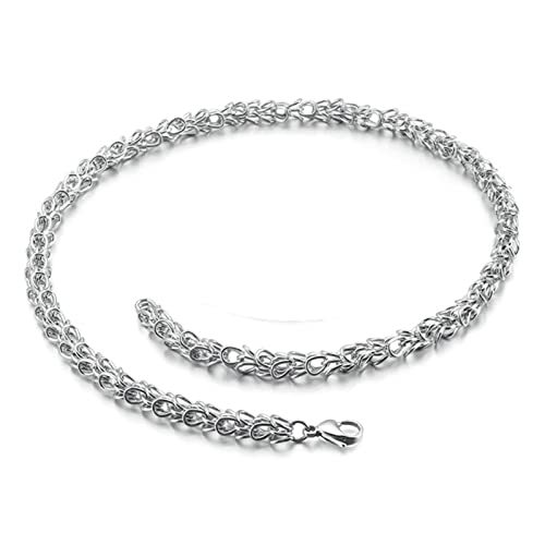 Chaîne acier inoxydable 7mm maille robuste et éclat durable pour cheville et poignet
