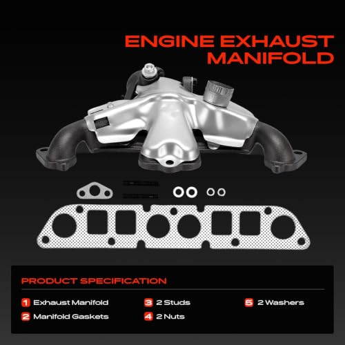 image for A-Premium [4Cyl 2.5L] Exhaust Manifold Kit W/Gaskets Compatible with J