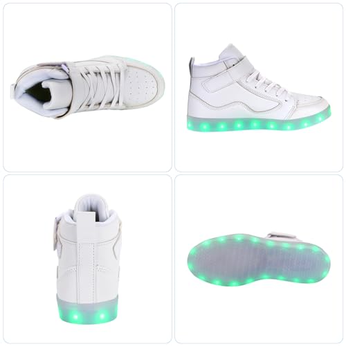 Image of Light Up Shoes Men Women LED Shoes USB Charging Adult High Top LED Sneakers Glow in The Dark Footwear for Dancing Party Festivals Festivals